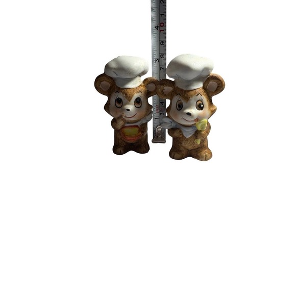 Vintage Mouse Mice Apron Bowl Spoon Cooking Salt And Pepper Shakers Ceramic - Picture 2 of 7